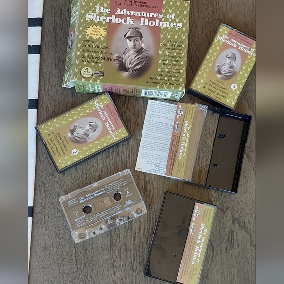 Adventures of Sherlock Holmes Original Radio Entertainment 4 Cassettes Unedited - Picture 7 of 7